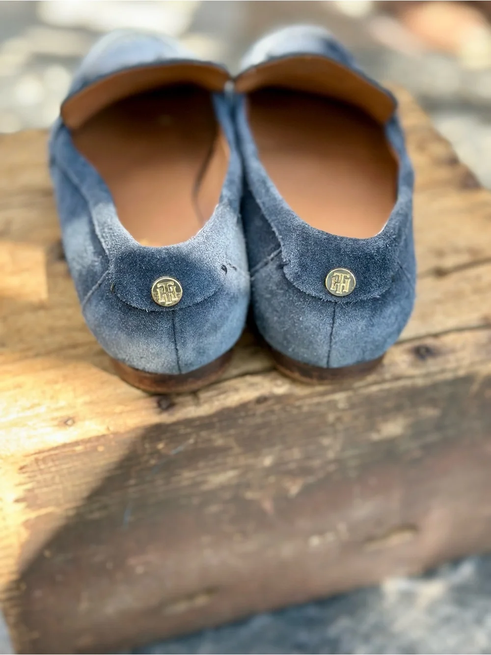 Tommy Hilfiger Navy Suede Tassel Loafers Womens Size 6.5